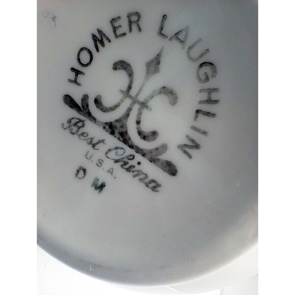 Creamer Pitcher Homer Laughlin Best China White Red Porcelain Vintage Serveware - Picture 3 of 15